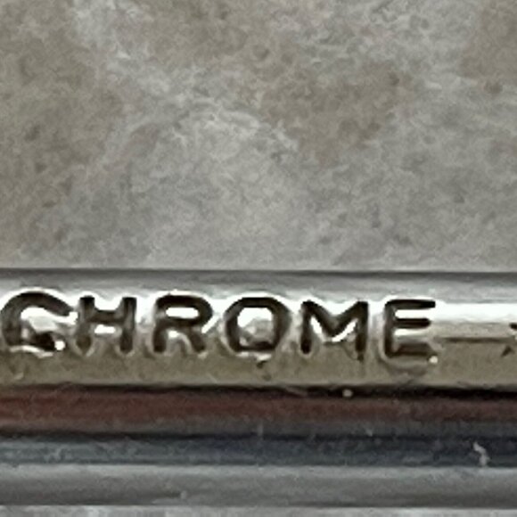 Ekco Meat Fork Utensil Carving USA Chrome Shaft Wood Handle 13" Kitchen Vintage - Picture 8 of 14